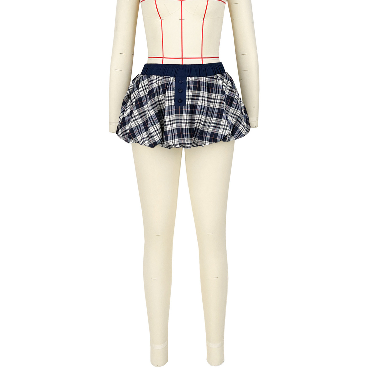 【shalom】25ss BUDDY BUDDY SKIRT Unik Girl Uniform Skirt with Built in Shorts, Khaki Size 6
