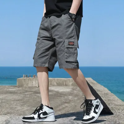 Wholesale Men Summer Fashion Casual Basic Solid Color Sports Shorts