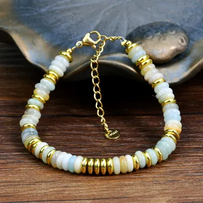 Women Fashion Multicolor Natural Stone Beaded Bracelet