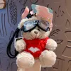 Brown Bear Doll Hand Rope Buckle-Red Love