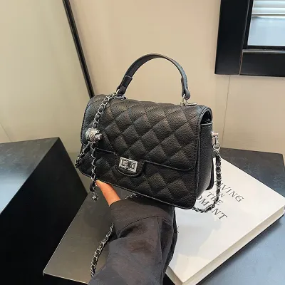 Fashion Rhomboid Chain Square PU Shoulder Bag Urban Simplicity