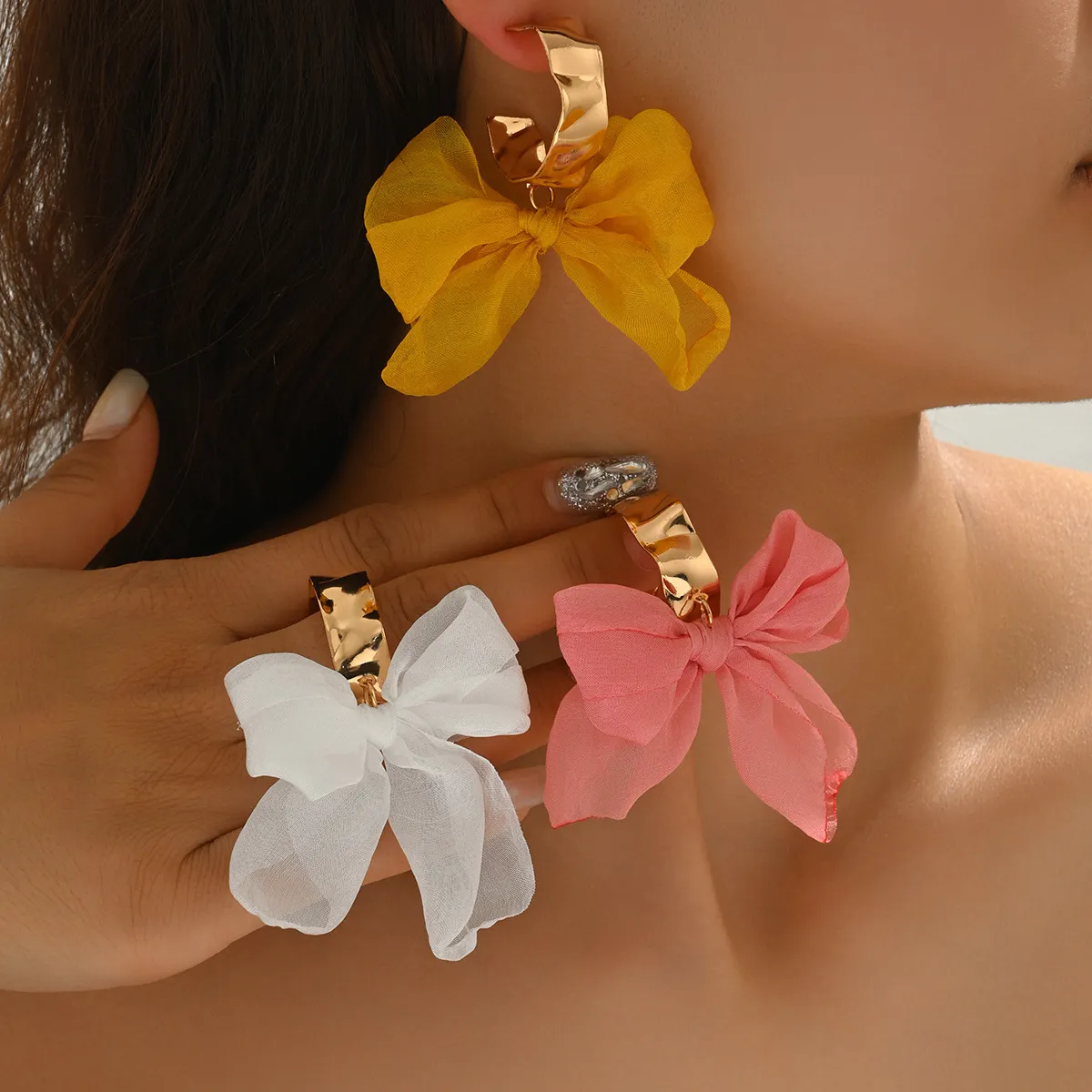 Holiday Bohemian Bow Copper Earrings Instagram Wind
