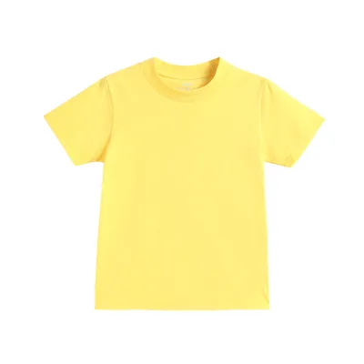 Casual Solid Color Short-Sleeve Crewneck T-Shirt for Boys (3-14T) - Loose Fit