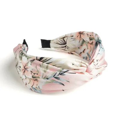 Women Fashion Boho Tie-Dye Wide Hair Band
