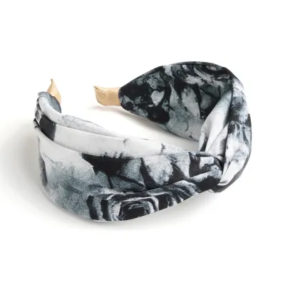 Women Fashion Boho Tie-Dye Wide Hair Band