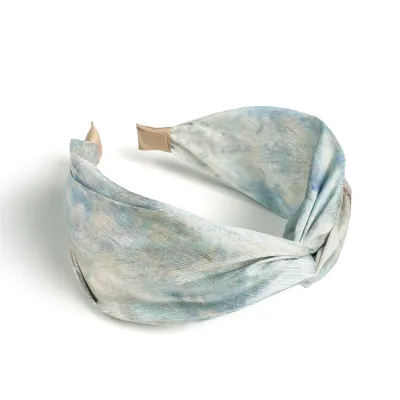 Women Fashion Boho Tie-Dye Wide Hair Band
