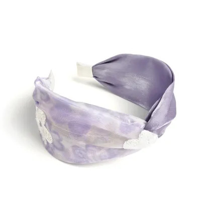 Women Fashion Boho Tie-Dye Wide Hair Band