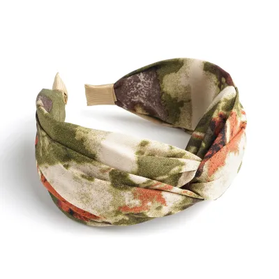 Women Fashion Boho Tie-Dye Wide Hair Band