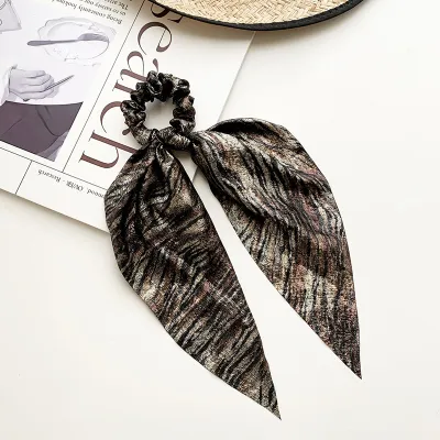 Women Fashion Elastic Leopard Snake Pattern Ribbon Hair Ties Cloth Hair Accessories