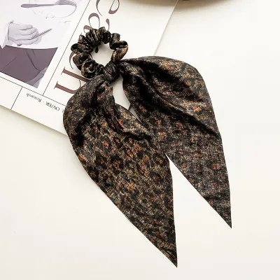 Women Fashion Elastic Leopard Snake Pattern Ribbon Hair Ties Cloth Hair Accessories