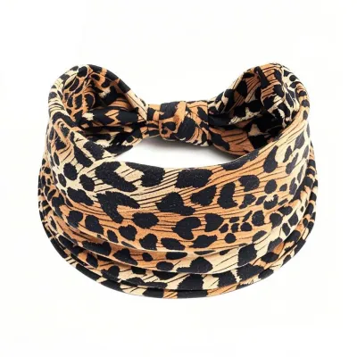 Women Fashion Leopard Printed Cloth Sports Hair Band Geometric