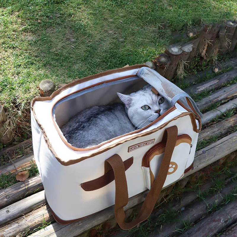 Fashion Breathable Portable Folding Toast Cat Backpack Bag for Pet Carrier