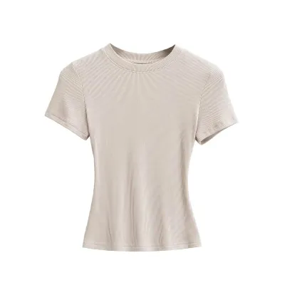 Women Slim Fit Cotton Spandex Short Sleeve T-Shirt
