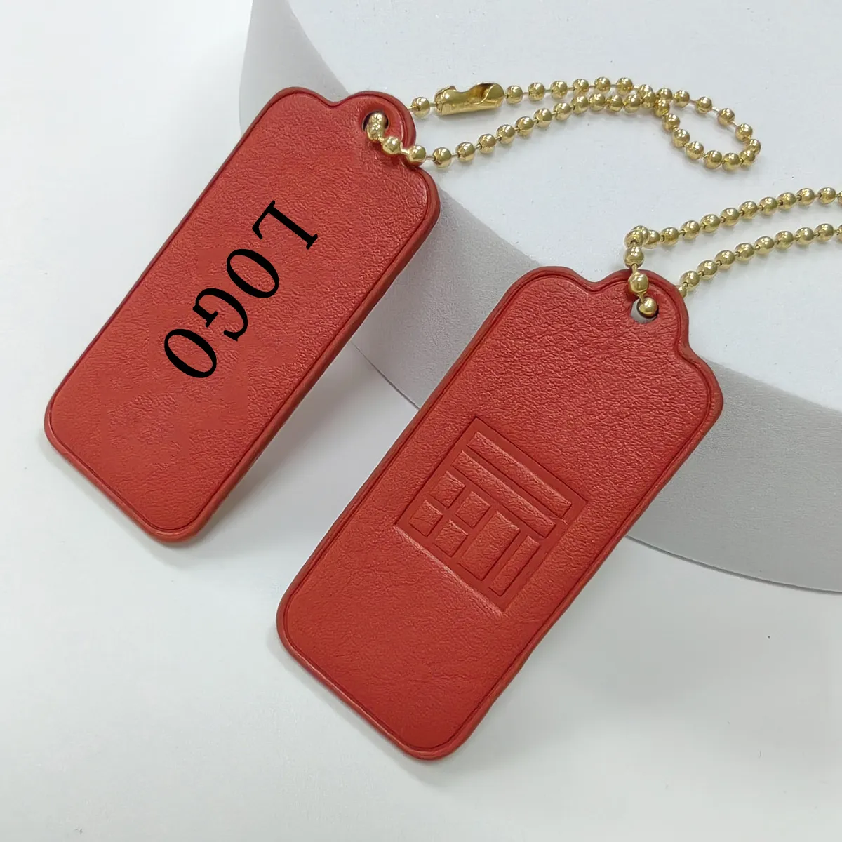 500pcs Custom Bag Logo Leather Tag