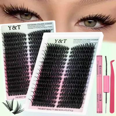 Fashion Diagonal Flying Thick False Eyelashes Set with Fox Cat Eye