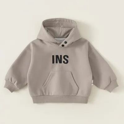 Boys Fashion Casual Letter Print Long Sleeve Pullover Hoodies