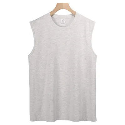Men Casual Solid Color Sleeveless Round Neck Tanks