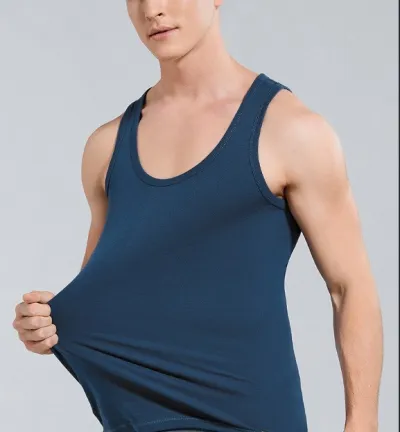 Men Simple Solid Color Cotton Tanks
