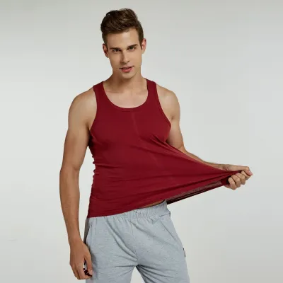 Men Simple Solid Color Cotton Tanks