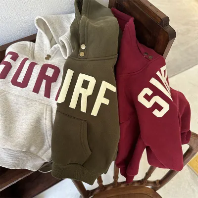 Children'S Fashion Casual Printed Thickened Long-Sleeve Hoodies