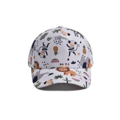 Boys Girls Cartoon Dinosaur Unicorn Watermelon Dome Cap Cotton Polyester