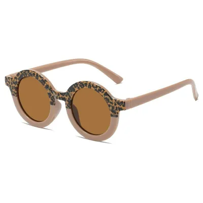 Kids Outdoor Sunshade UV-Proof Fashion Round Frame Sunglasses
