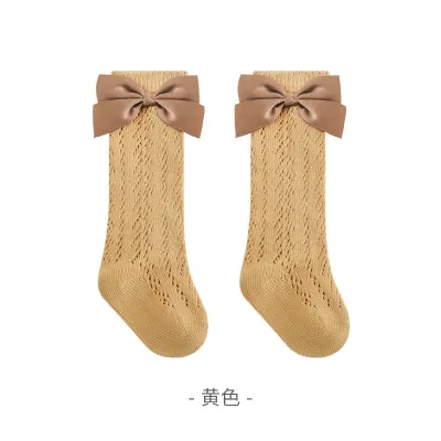 Summer Kids Girls Thin Mesh Shifting Mid-Tube Socks Stockings