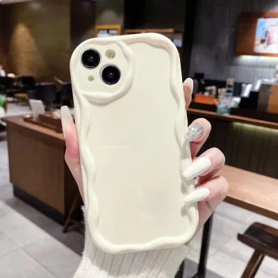 Fashion Simple Solid Cream Shell Anti-Drop TPU iPhone Case