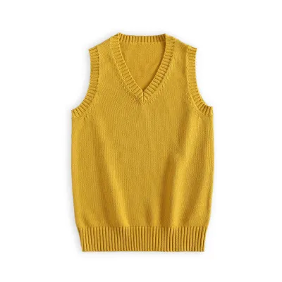 Women's V-Neck Sleeveless Cotton Knitwear Top