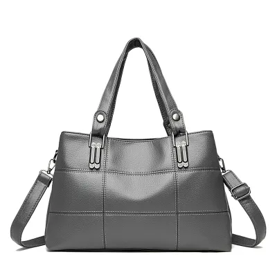 Women's Fashion Simple Solid Color Multi-Layer Large Capacity Handbag