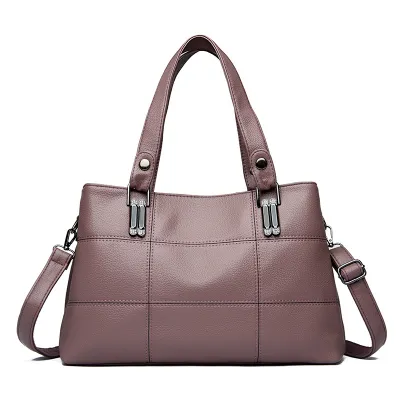 Women's Fashion Simple Solid Color Multi-Layer Large Capacity Handbag