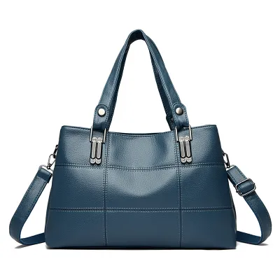 Women's Fashion Simple Solid Color Multi-Layer Large Capacity Handbag