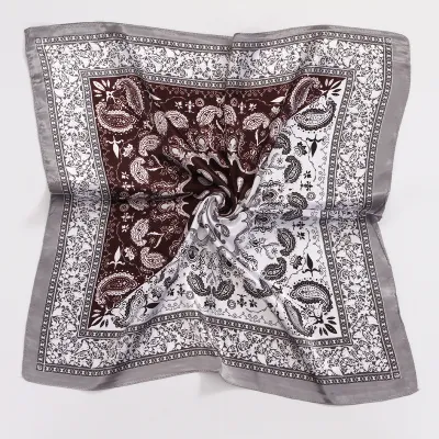 Women Fashion Printed Large Square Satin Scarf