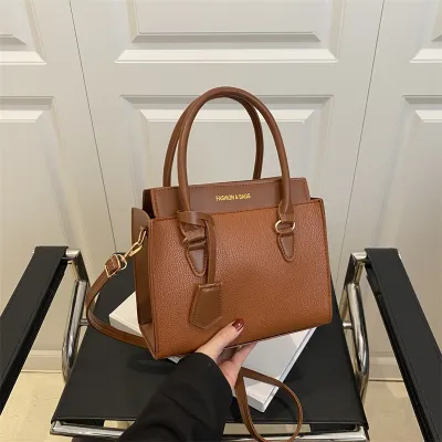 Women Fashion Simple Casual Color Block Handbag