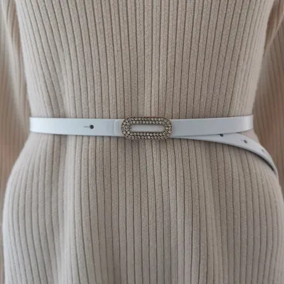 Fashion Vintage Women Suede Eyelet Wide Belt