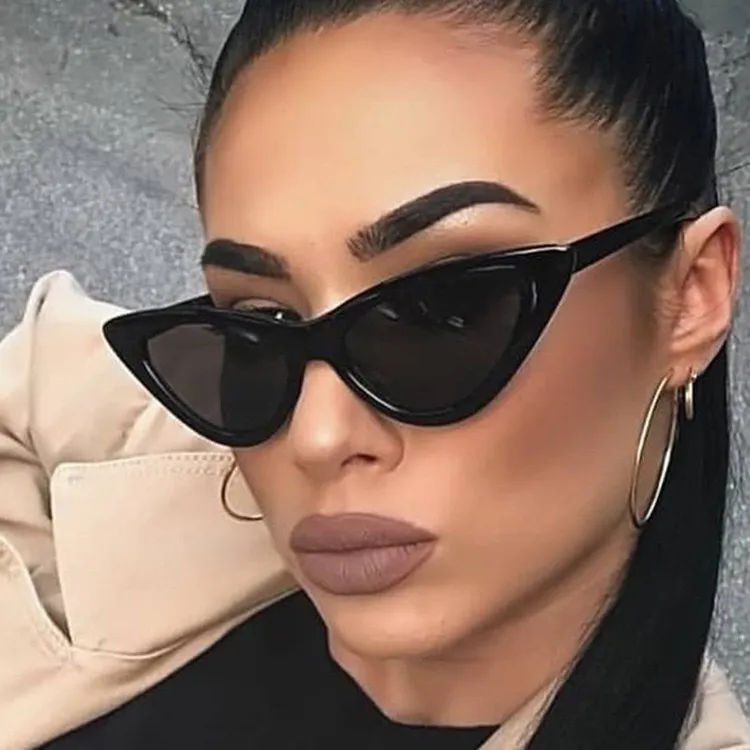 Retro Triangle Cat Eye Sunglasses PC Frame