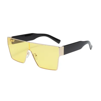 UV-Resistant Metal Square Sunglasses