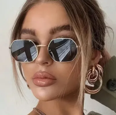 UV-Resistant Metal Round Sunglasses