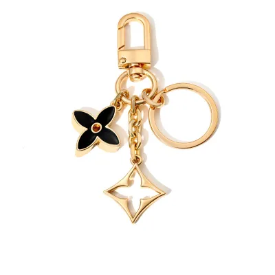 Women Fashion Four Leaf Clover Alloy Metal Pendant Keychain
