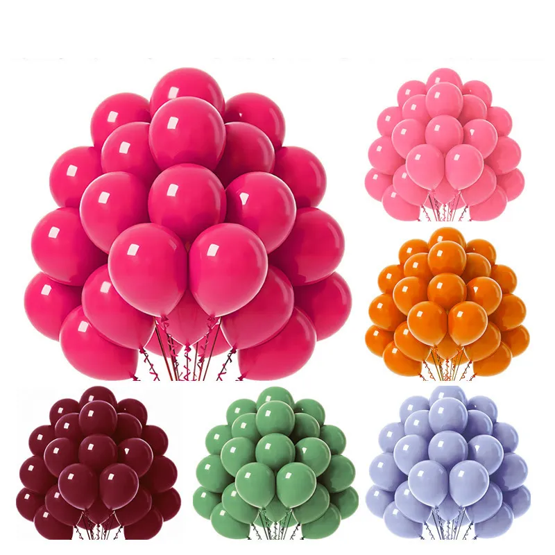 Fashion Birthday Party Solid Color Latex Balloon 20-Piece Set
