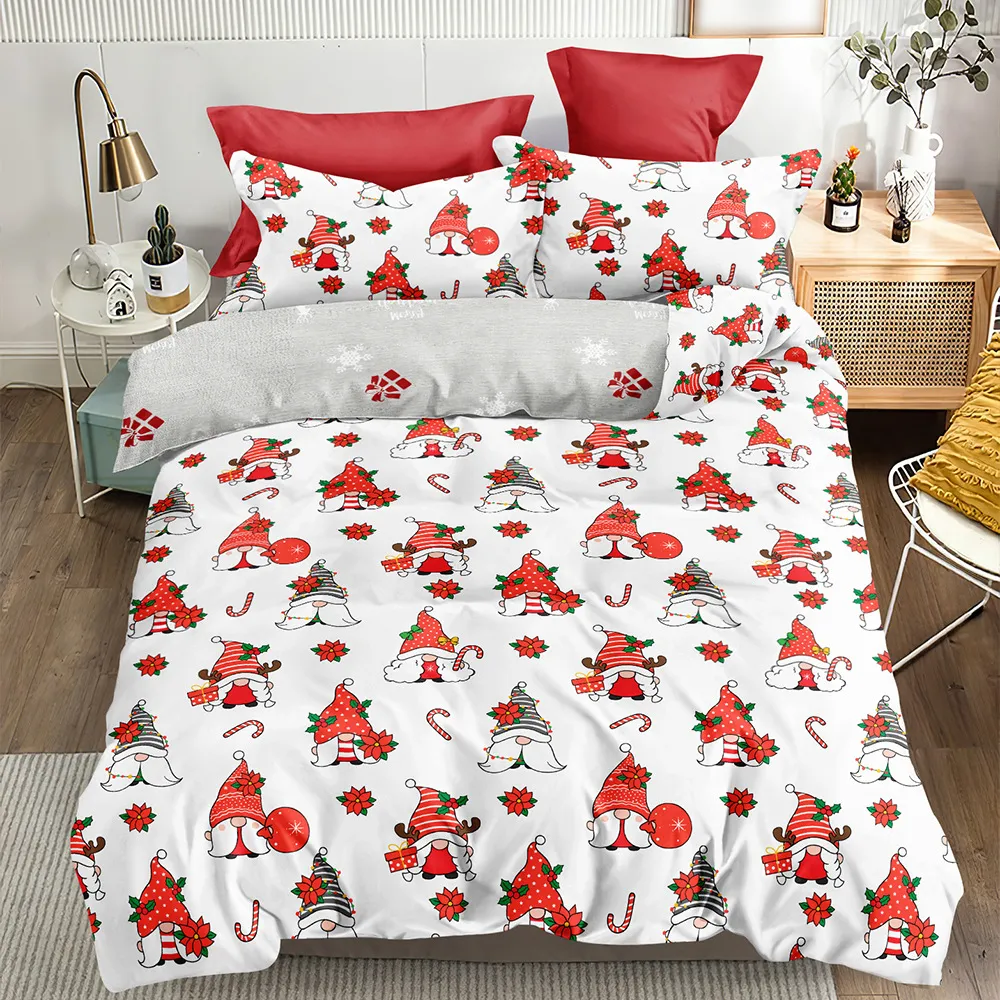 Wholesale Christmas Trees Snowflake Printed Quilt Cover Pillowcase