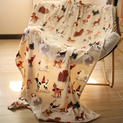 Cute Snowman Flannel Sofa Blanket for Christmas Party