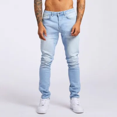 Men's Fashion Casual Solid Color Slim-Fit Micro-Elastic Denim Jeans with Movement Style