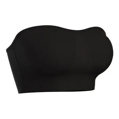 Women Simple Solid Color Strapless Non-Slip Silicone Bra