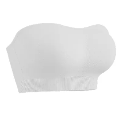 Women Simple Solid Color Strapless Non-Slip Silicone Bra