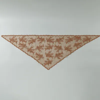Women's Fashion Solid Color Lace Floral Triangle Scarf