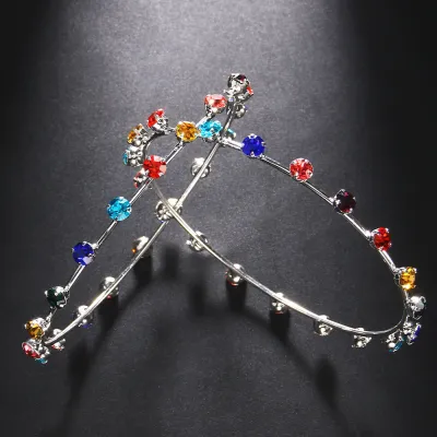 Personality Exaggerated Rhinestone Geometry Hoop Earrings