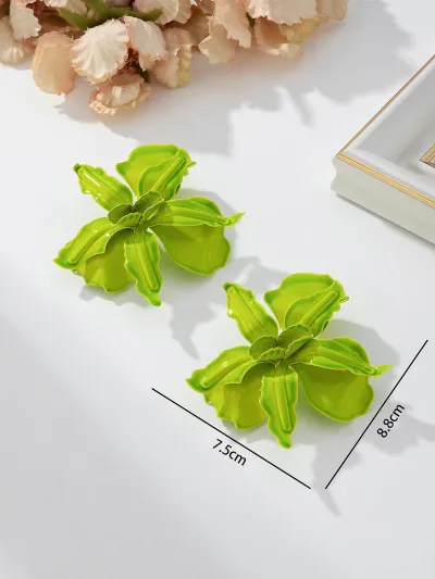 Fashion Exaggerated Floral Personality Trend Alloy Earrings