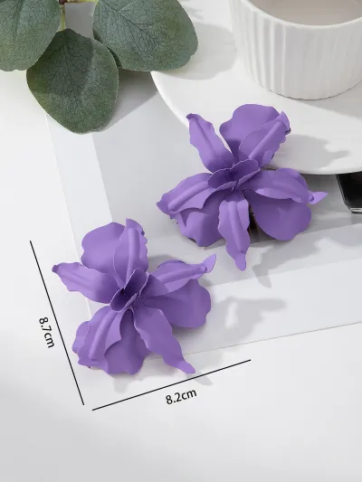 Fashion Exaggerated Floral Personality Trend Alloy Earrings