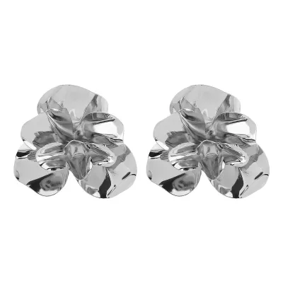 Retro Stereo Exaggerated Floral Earrings Fashion Commuter Alloy Jewelry